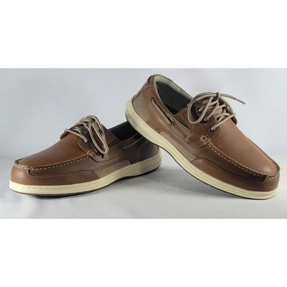 Dockers Beacon Business Casual Shoes Men's Boat Shoes 90-38613 Dark Tan Leather